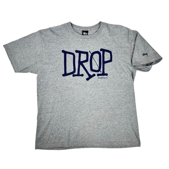 Stussy X Delicious Vinyl 2012 25th Anniversary The Pharcyde Drop Gray Tee Large - Picture 1 of 4